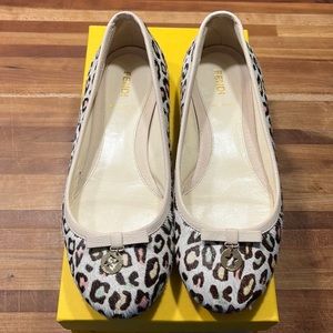 Fendi multi colored ballet flats with calf hair/leather  size 38